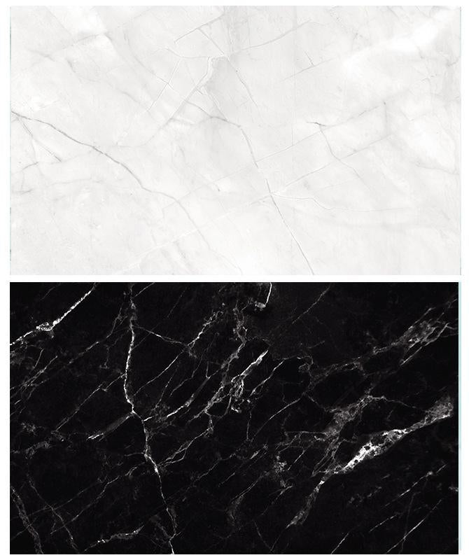 Kate 57x87cm Doppelseitiger Papierhintergrund aus weißem / schwarzem Marmor, wasserdicht für die Fotografie