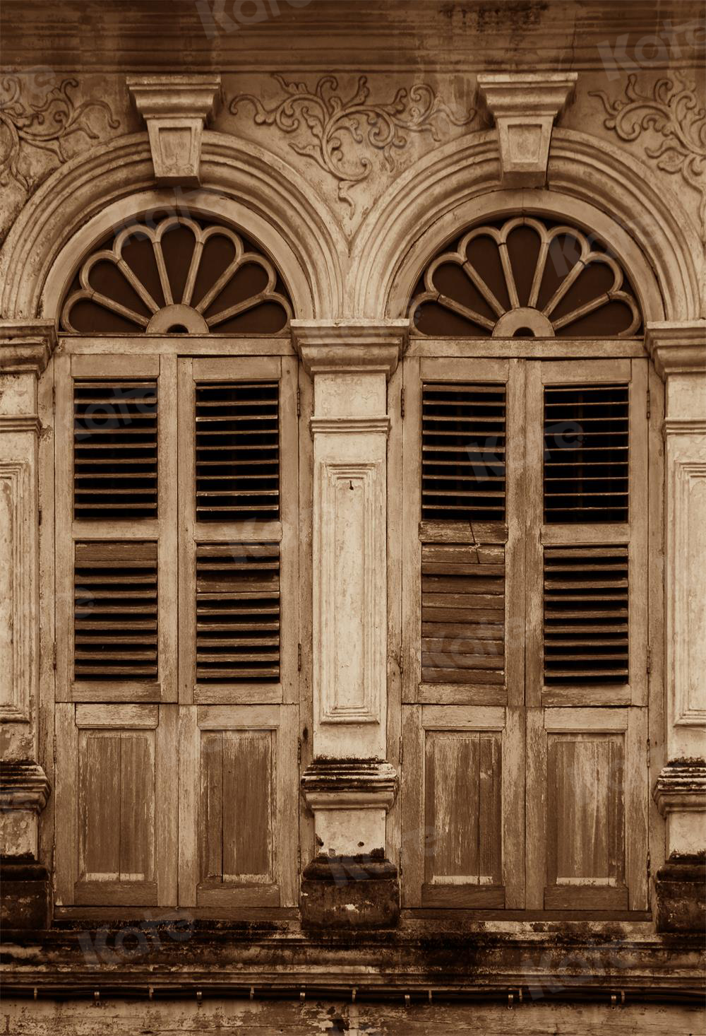 Kate Retro Architektur Tür Hintergrund für die Fotografie