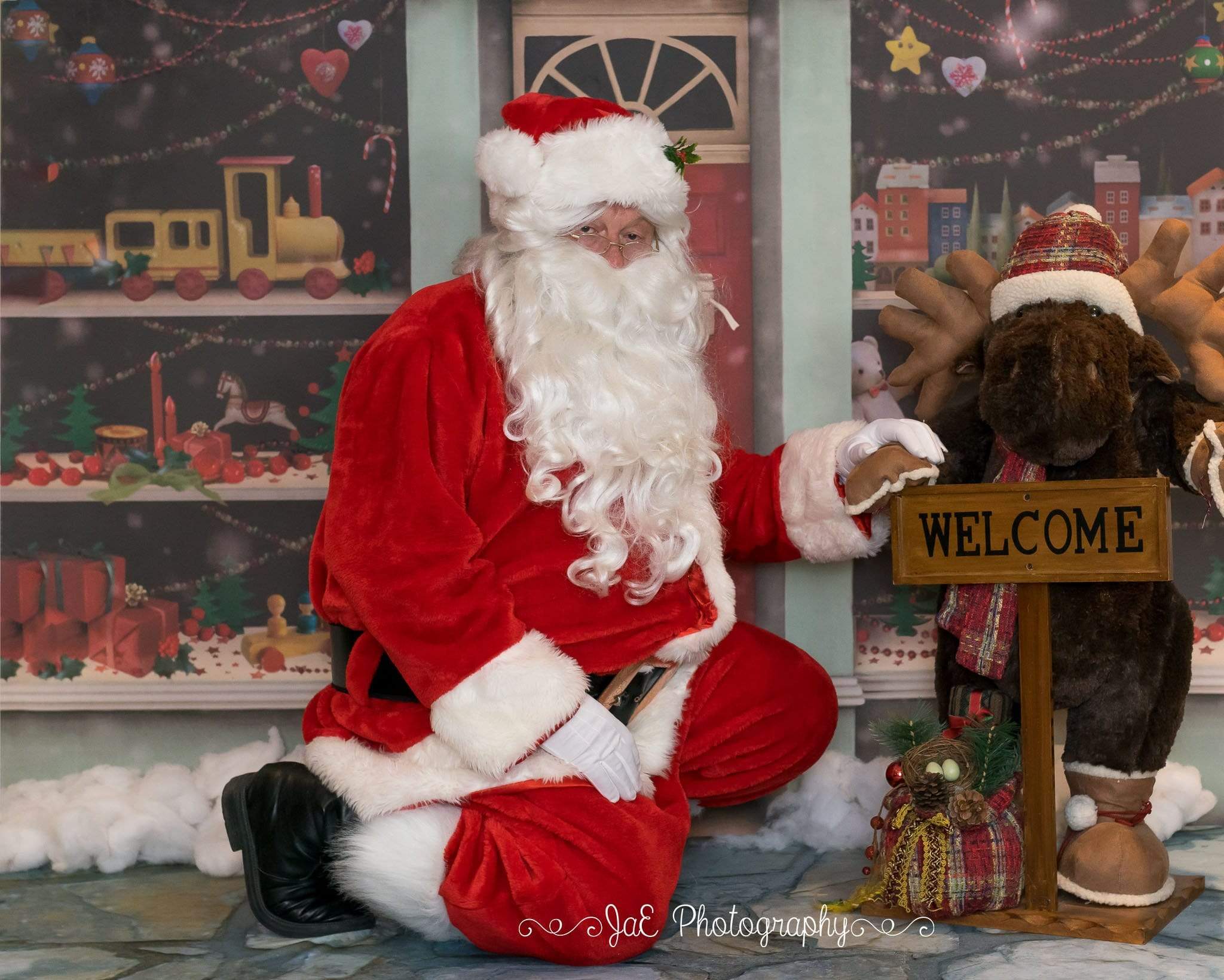 Katebackdrop£ºKate Christmas Santa Workshop Photography Backdrop Children Photo Background