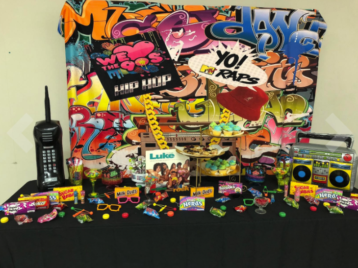 Katebackdrop：Kate Graffiti 90th Photography Backdrop No Wrinkle Hip Hop 90's Party Decoration Photo