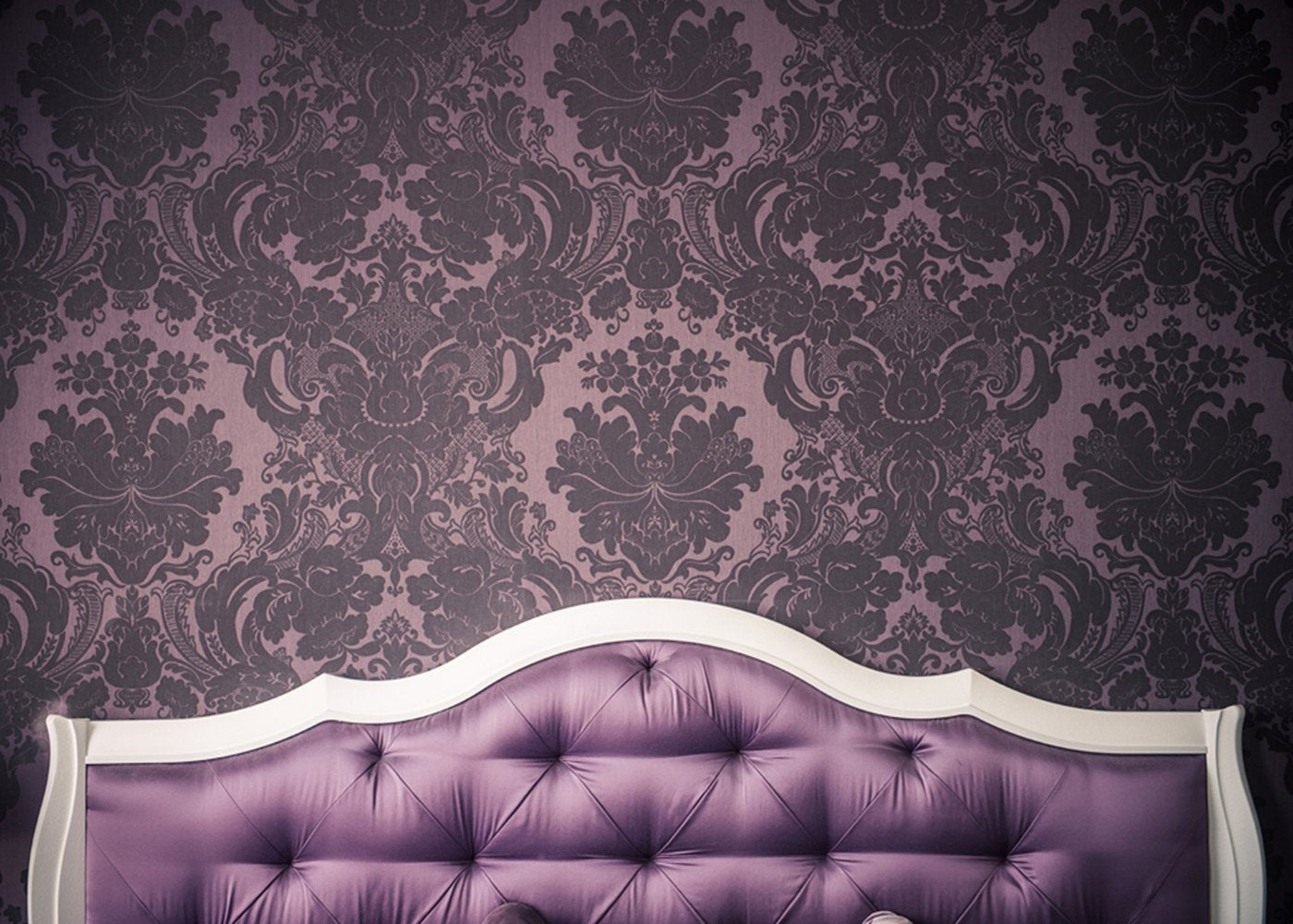 Katebackdrop：Purple Bed board and Wall for Photography