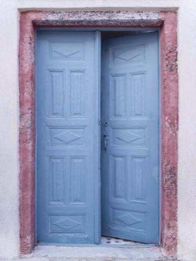 Katebackdrop：Kate Retro Style Red Blue Door Photography Backdrop