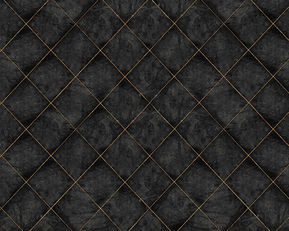 Kate Schwarz Gold Netz retro Bodenmatte - Kate Backdrop.de