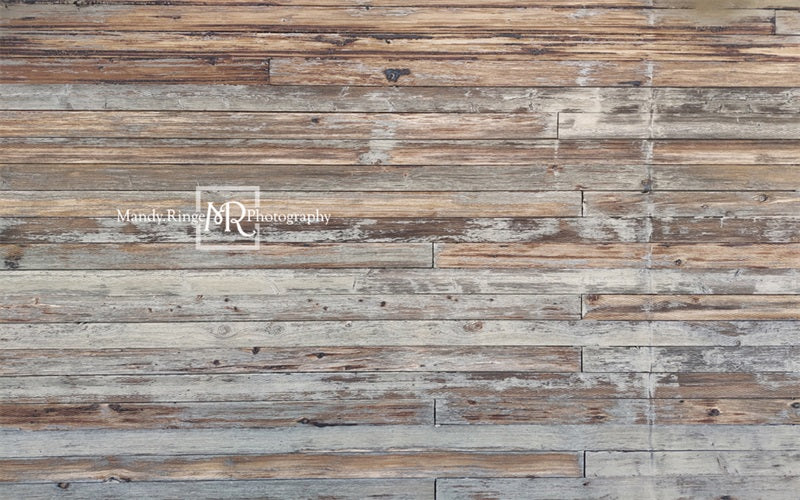 Kate Braunes und graues strukturiertes horizontales Holz Gummimatte von Mandy Ringe Photography