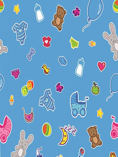 Katebackdrop：Kate Children Colorful Toys Blue Wall Photography Backdrop