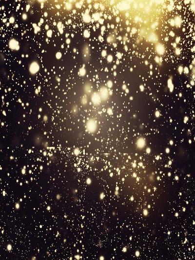Katebackdrop：Kate Black Background Gold Little Kate Light Point Glitter Background Backdrop