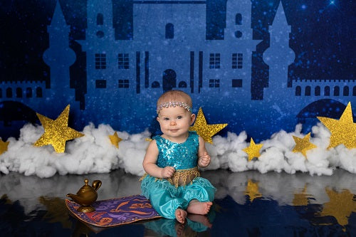 Kate Sternenklarer Himmel-Hintergrund des arabischen Schlosses für die Kinderphotographie von Jerry_Sina - Kate Backdrop.de