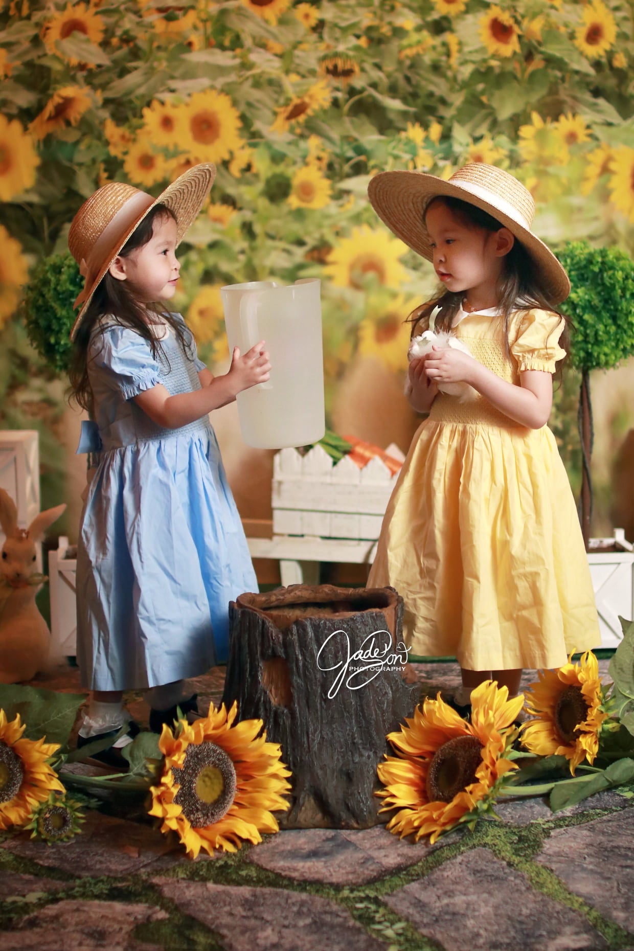 Kate Garten Sonnenblume Muttertag Sommer Hintergrund für Fotografie entworfen von Jia Chan Photography