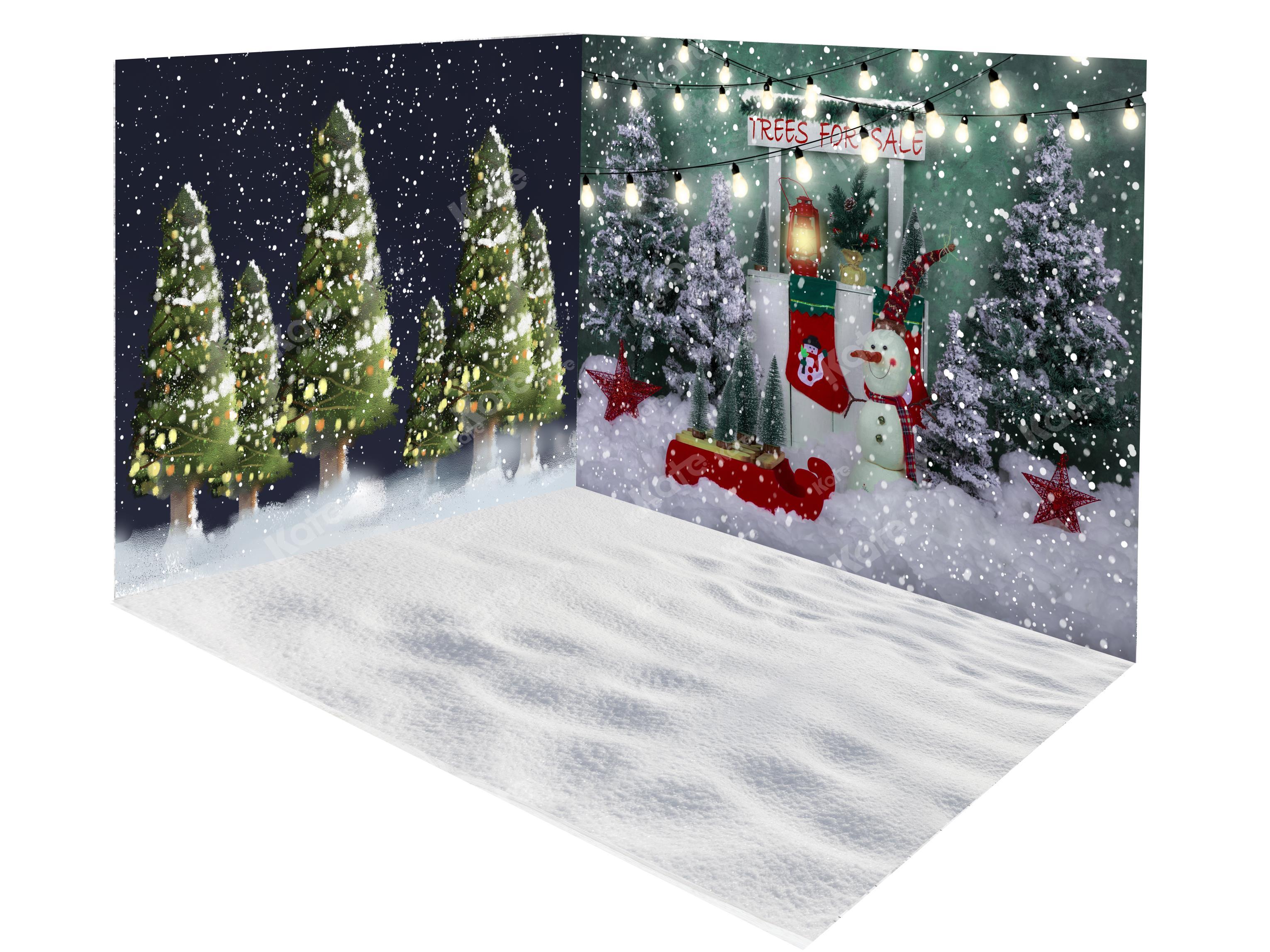 Kate Weihnachten Bäume Schneemann stehen Hintergrund Raum