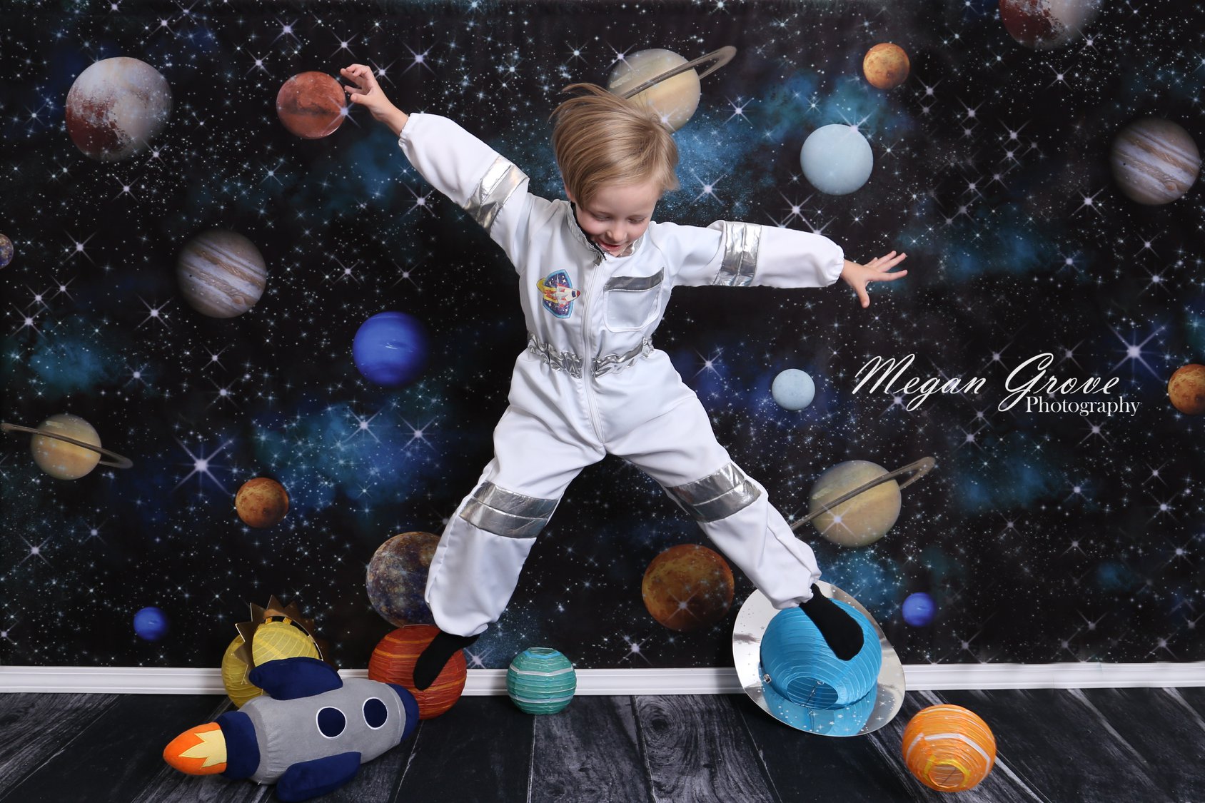 Kate Universum Raum Hintergrund Asteroid Sterne Entworfen von GQ - Kate Backdrop.de