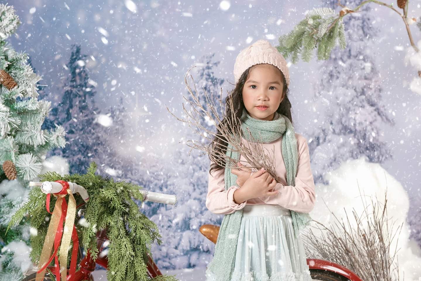 Kate Winter-Schnee-Waldhintergründe für Fotografie - Kate Backdrop.de