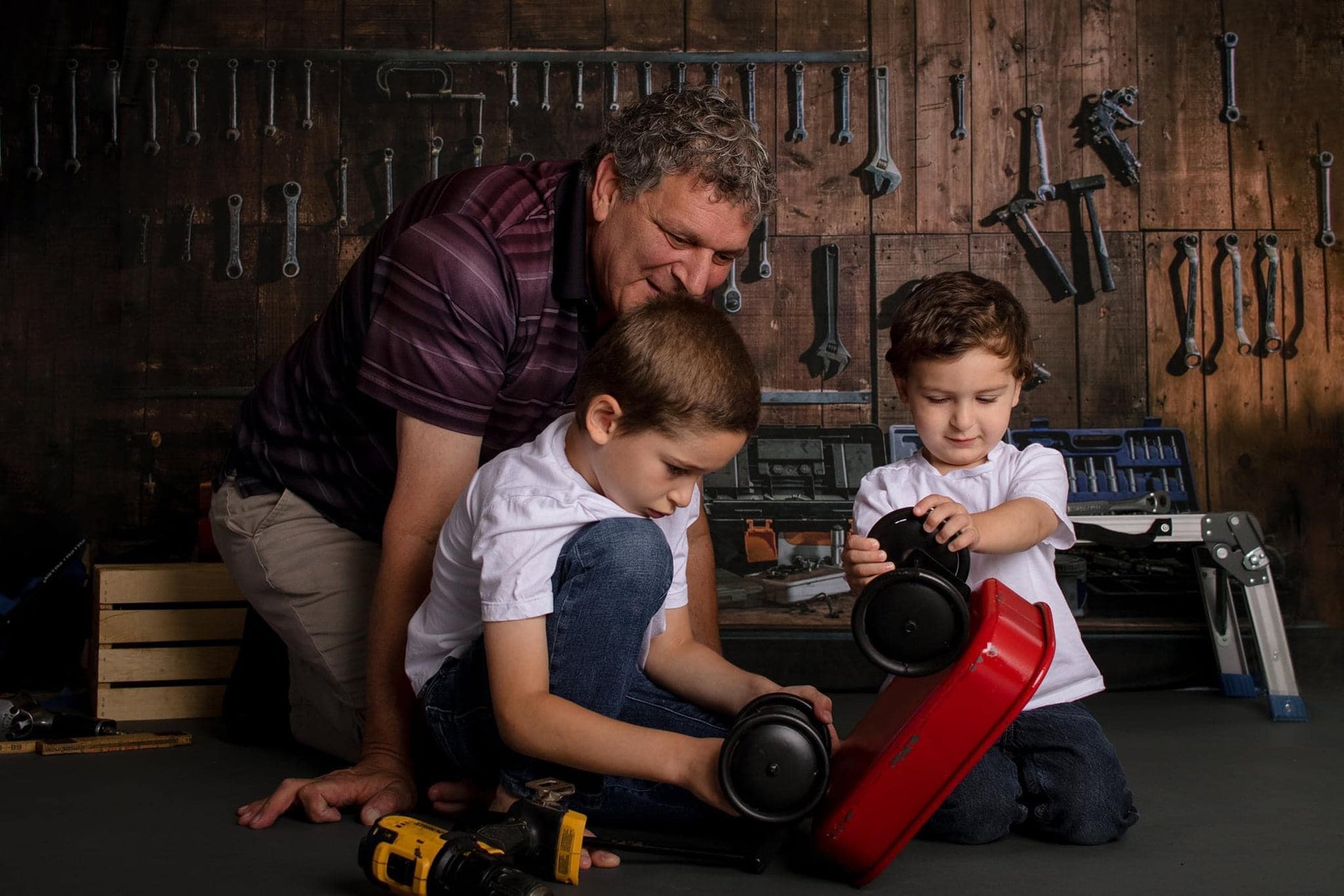 Kate Tool Regal Kinder Hintergrund für Jungen / Vatertag - Kate Backdrop.de