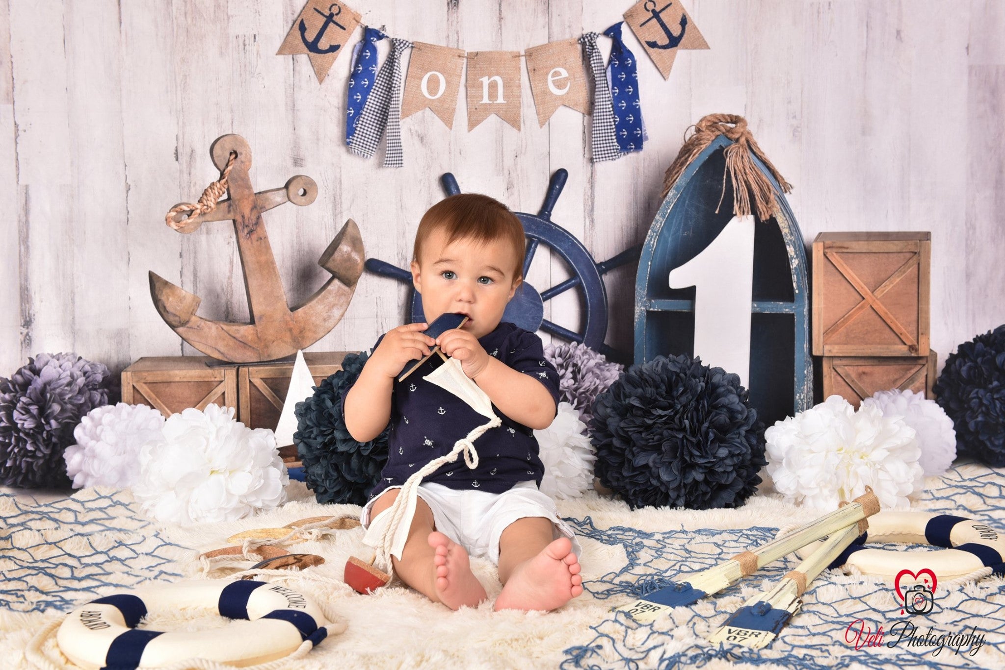 Kate Rudder Anchor Sailor Kinder Kulisse für den Sommerkuchen Smash Designed by Mandy Ringe Photography - Kate Backdrop.de