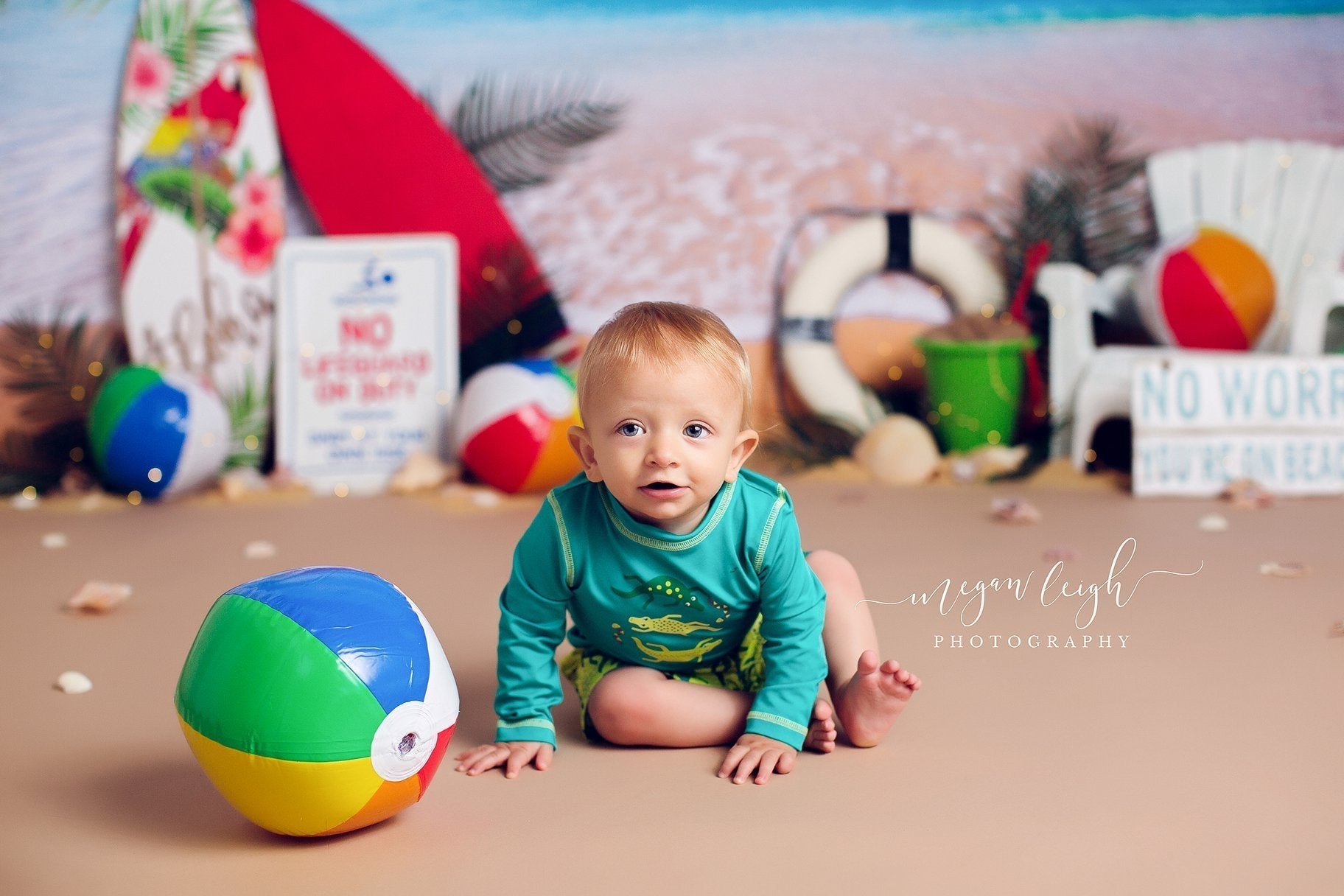 Kate Strand Meer Sommer Urlaub Hintergrund für Fotografie entworfen von Megan Leigh Photography - Kate Backdrop.de