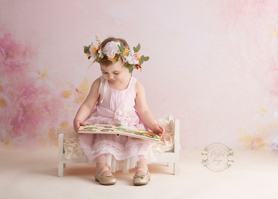 Kate Fine Art Aquarelle rosa Blumen Abstrakter Hintergrund von Veronika Gant - Kate Backdrop.de