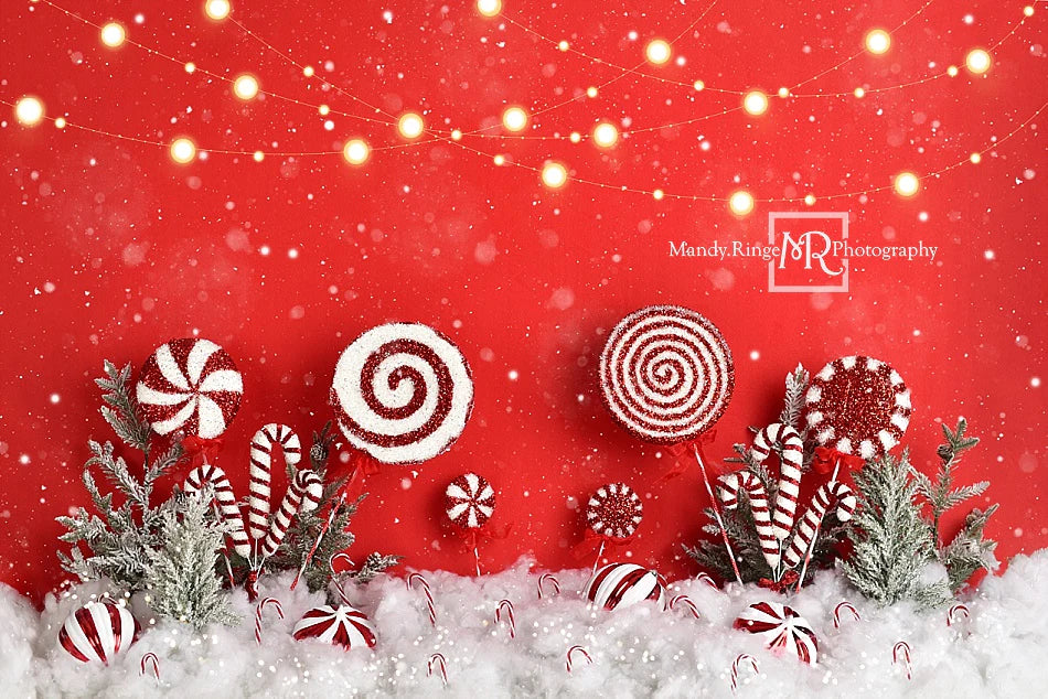 Kate Weihnachtspfefferminz-Wunderland-Kulisse heißer Kakao von Mandy Ringe