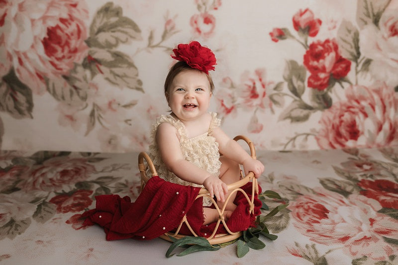 Kate blume Weiß Wandhintergründe Muttertag für Kinderfotografie - Kate Backdrop.de