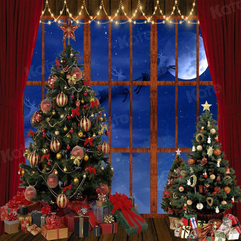 Kate Weihnachten Fenster hintergrund Mond für Fotografie von Chain Photography - Kate Backdrop.de
