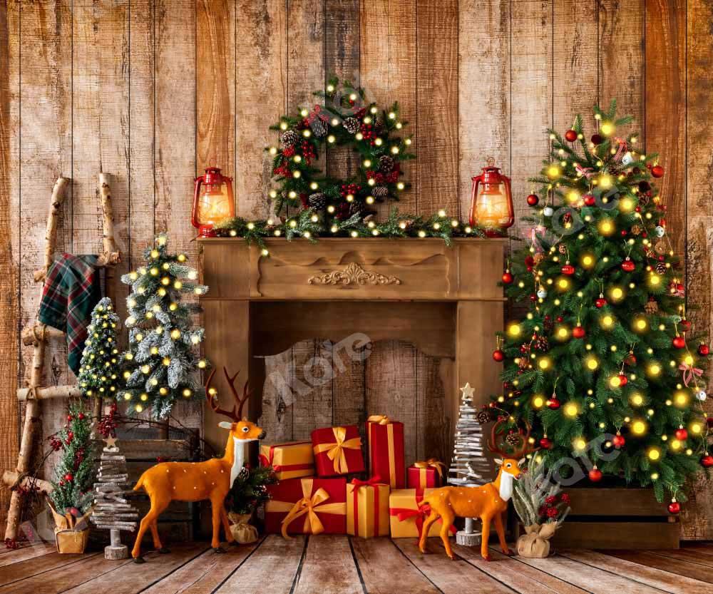 Kate Weihnachten Geschenke Hintergrund Kranz Elch von Emetselch - Kate Backdrop.de