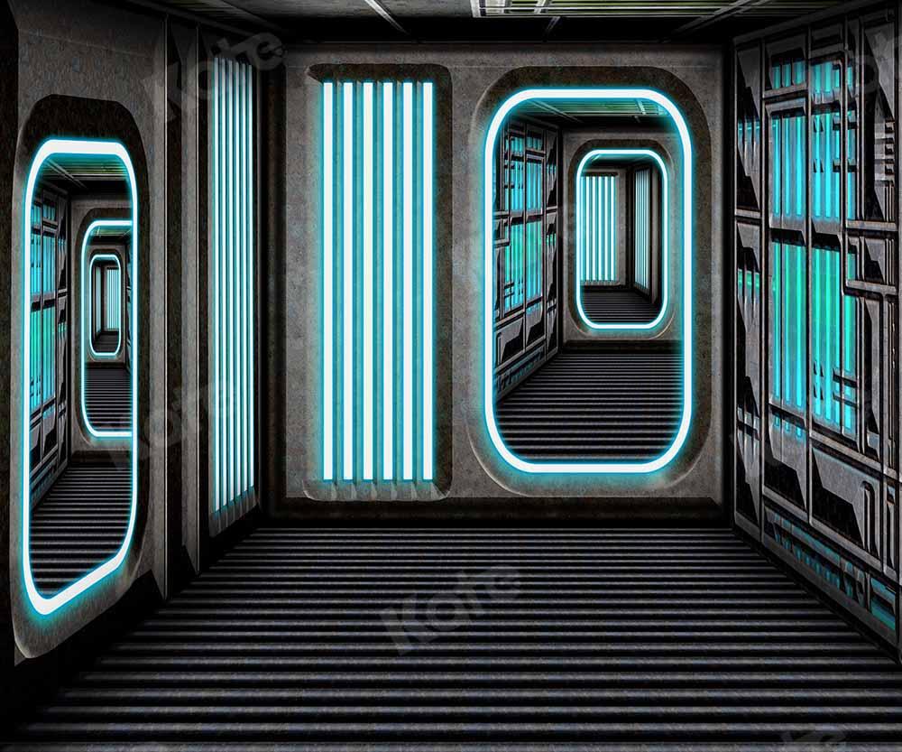 Kate Technologie blauer Hintergrund Raum Kinder von Chain Photography