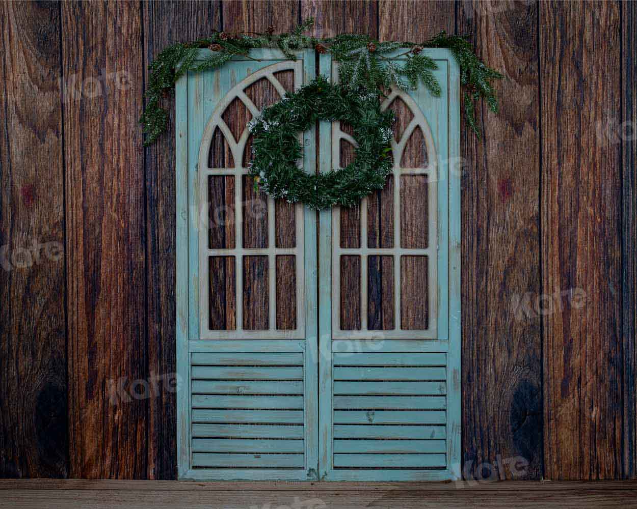Kate Weihnachten Scheunentor Holz Hintergrund Tür von Emetselch