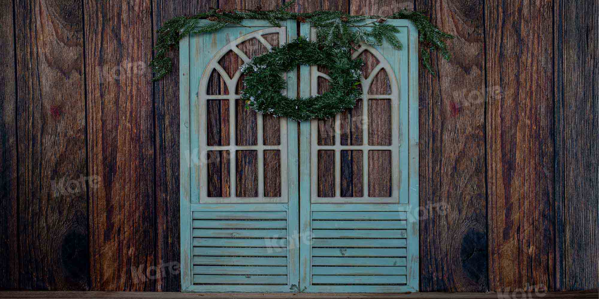 Kate Weihnachten Scheunentor Holz Hintergrund Tür von Emetselch