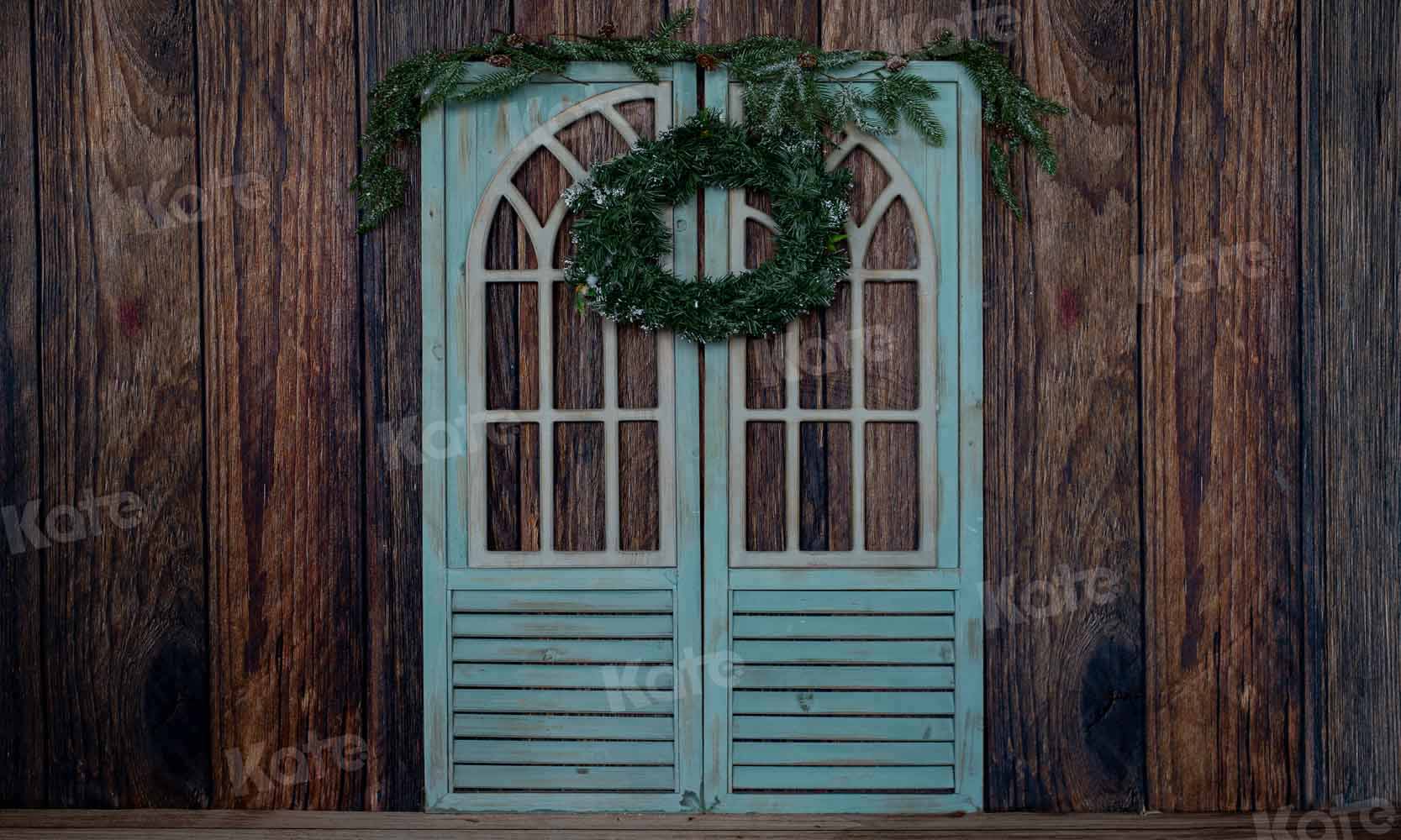 Kate Weihnachten Scheunentor Holz Hintergrund Tür von Emetselch