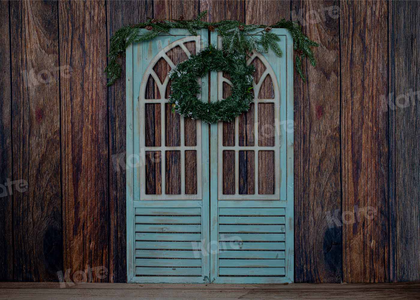 Kate Weihnachten Scheunentor Holz Hintergrund Tür von Emetselch