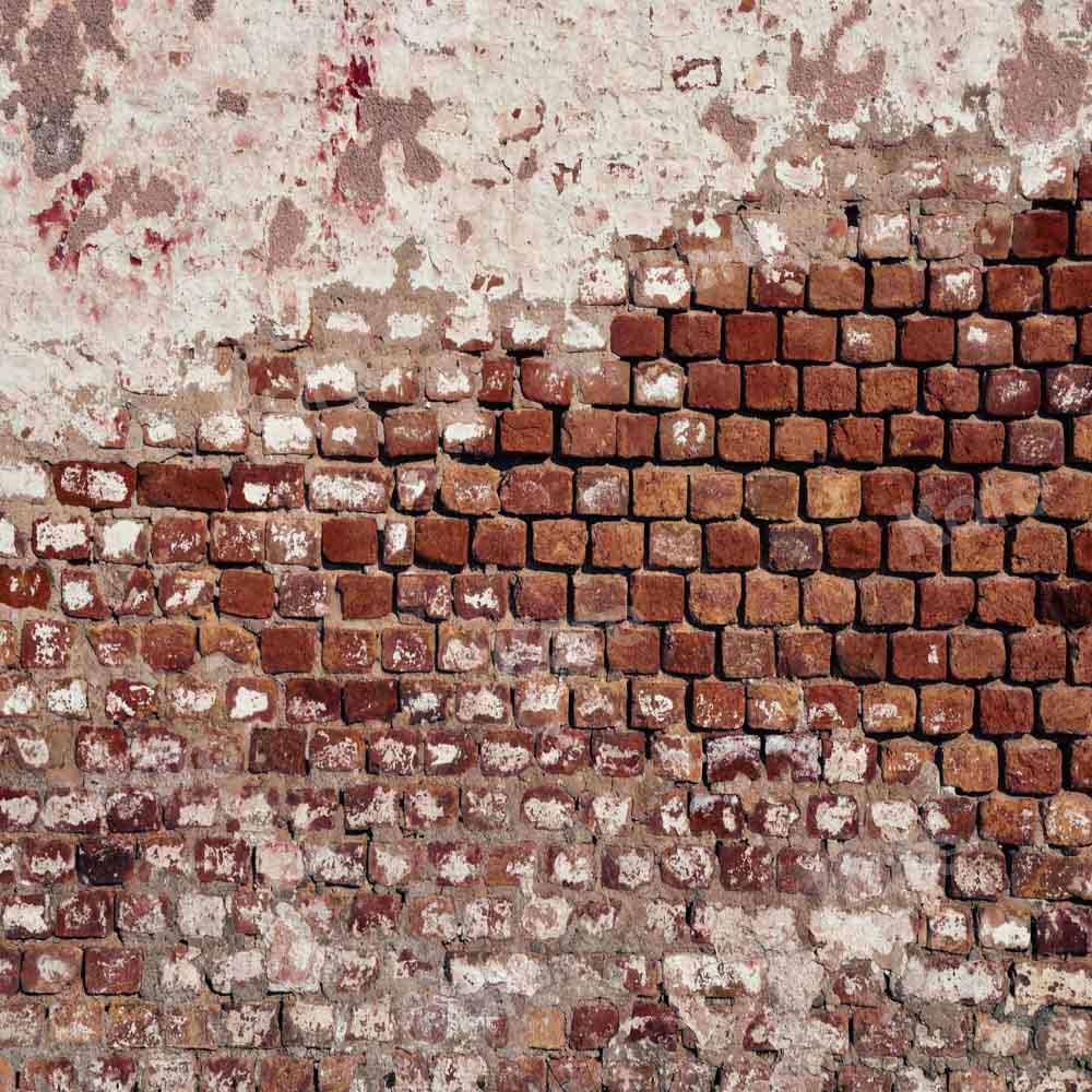 Kate Retro Hintergrund rote Backsteinmauer von Kate