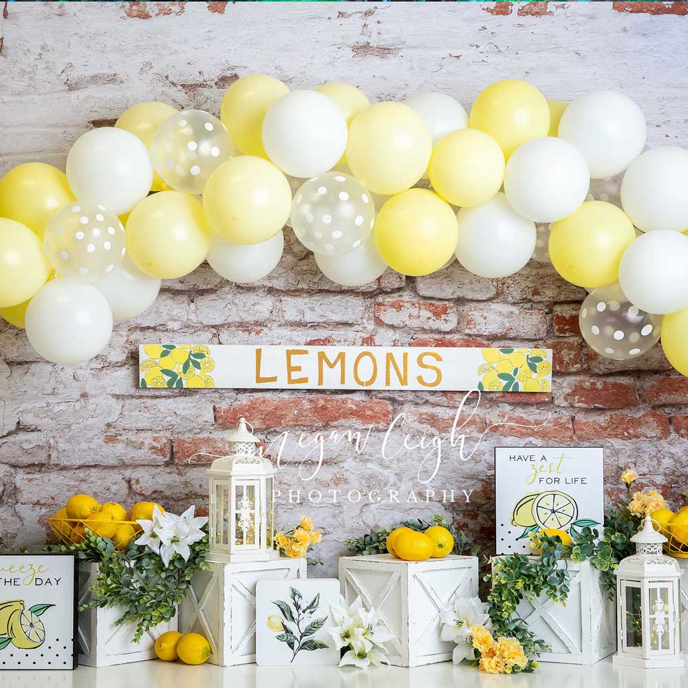Kate Cake Smash Hintergrund Geburtstag Zitronen von Megan Leigh Photography - Kate Backdrop.de