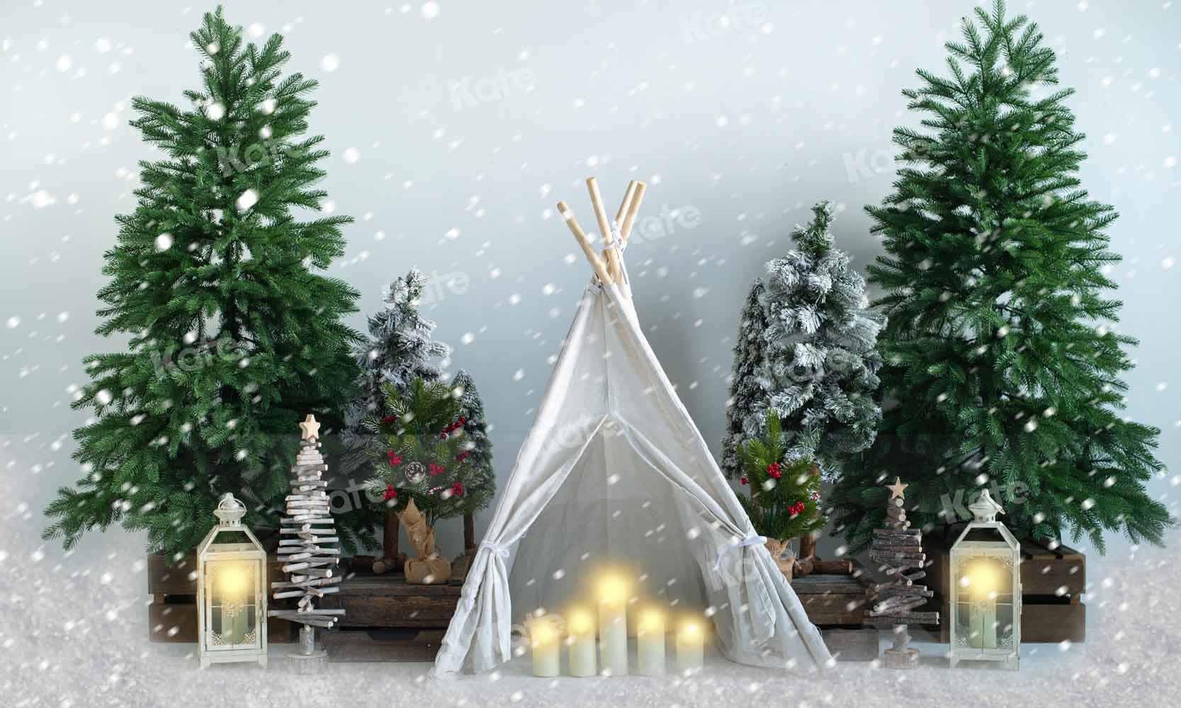 Kate Weihnachten Schnee Zelt Hintergrund  von Emetselch