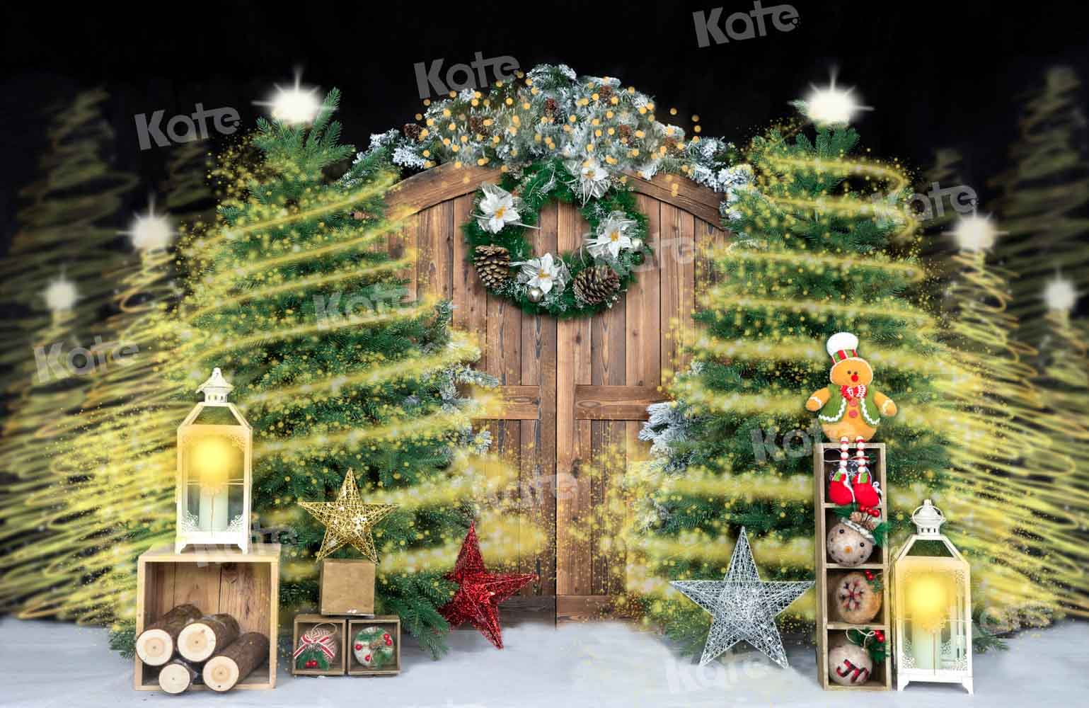 Kate Weihnachten Wunderschön Hintergrund Scheunentor von Emetselch