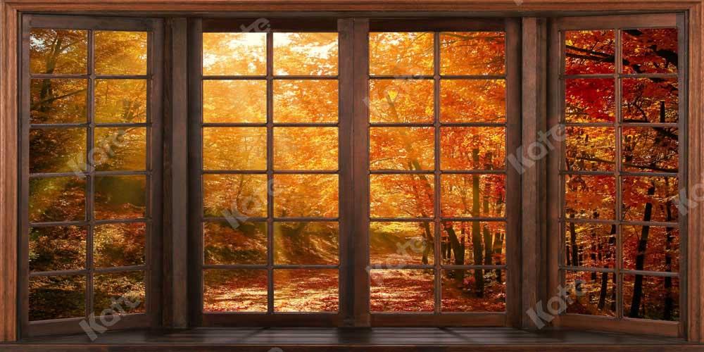 Kate Herbst Hintergrund Fenster für die Fotografie