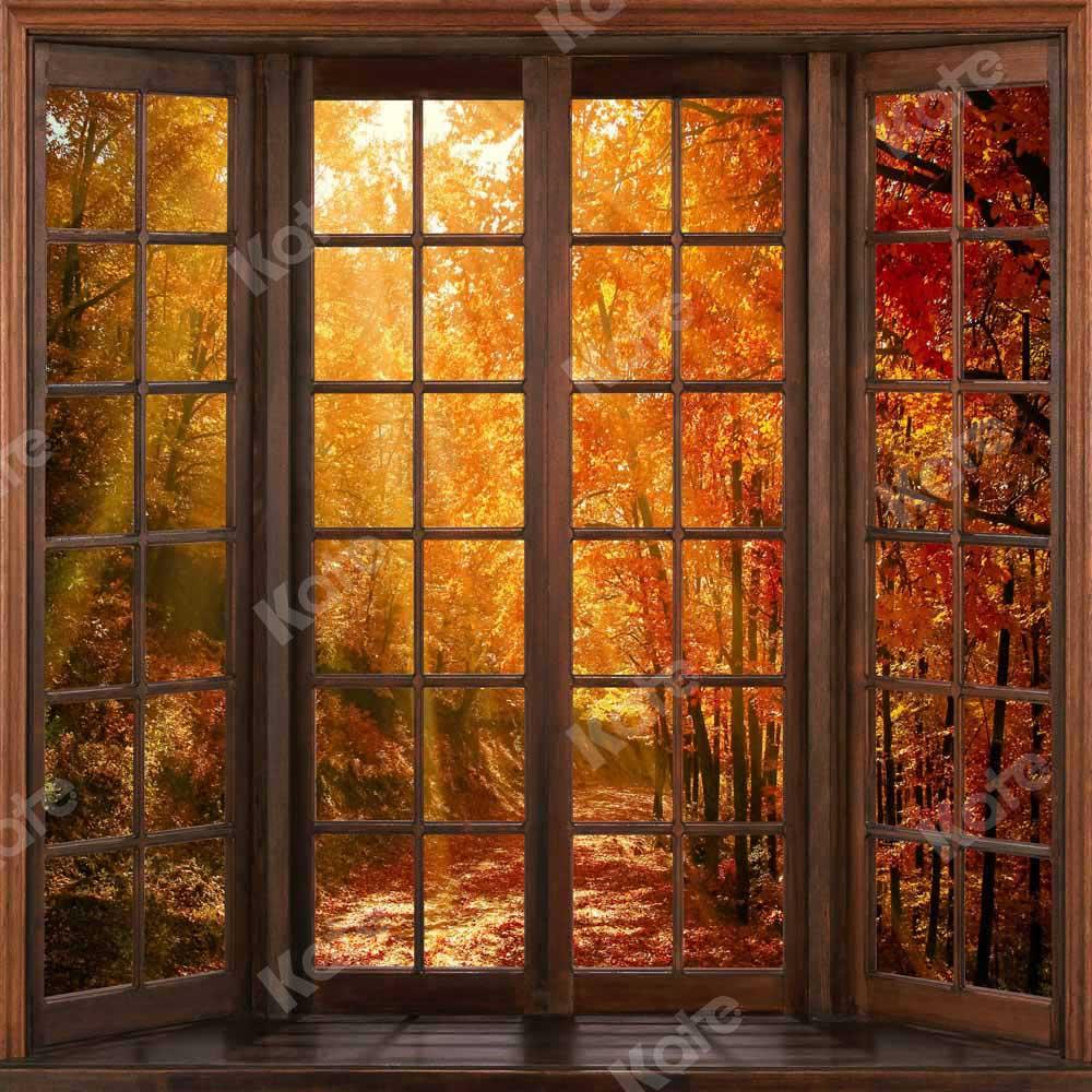 Kate Herbst Hintergrund Fenster für die Fotografie