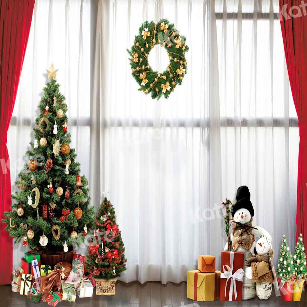 Kate Weihnachten Vorhänge  Girlanden Hintergrund Winter von Chain Photography - Kate Backdrop.de
