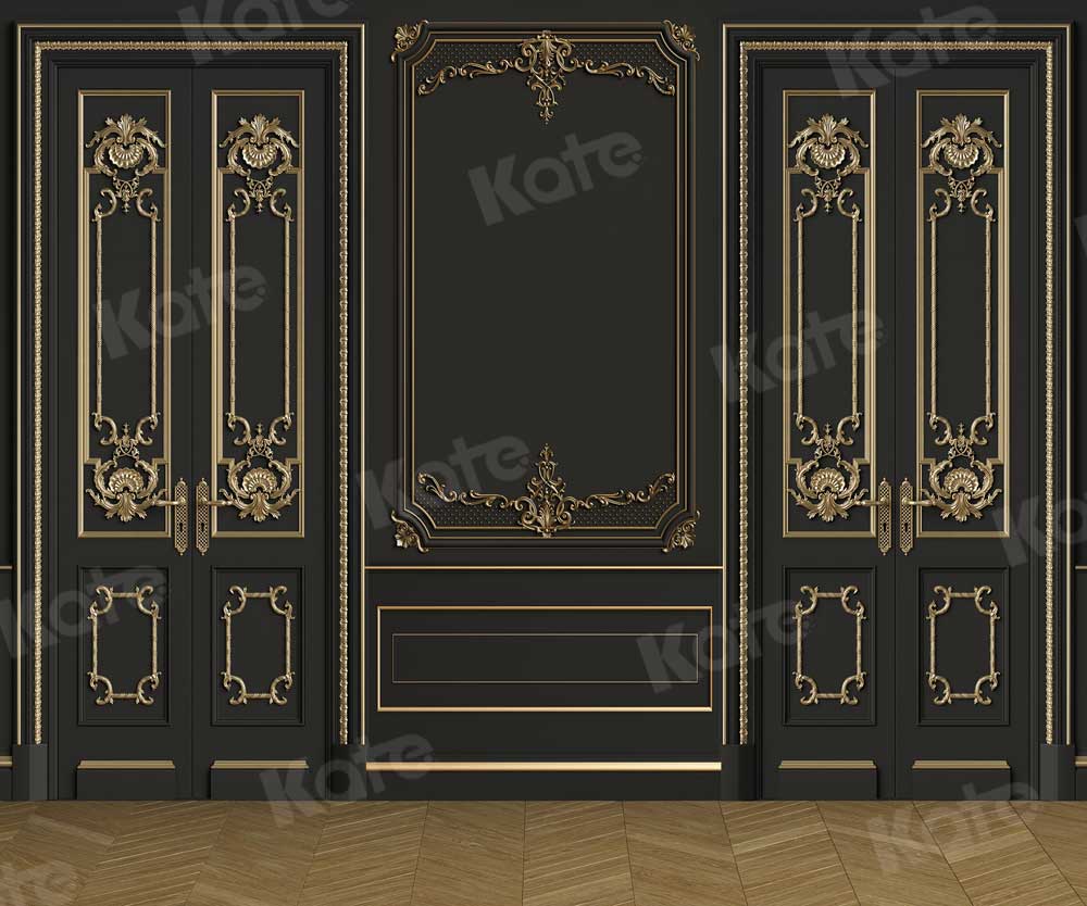 Kate Retro Wand Hintergrund gold und schwarz für die Fotografie - Kate Backdrop.de