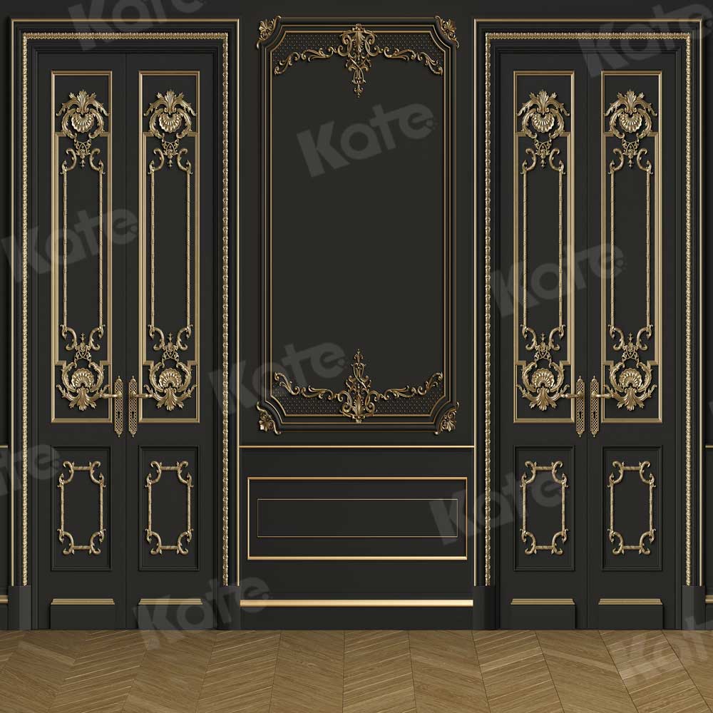 Kate Retro Wand Hintergrund gold und schwarz für die Fotografie - Kate Backdrop.de