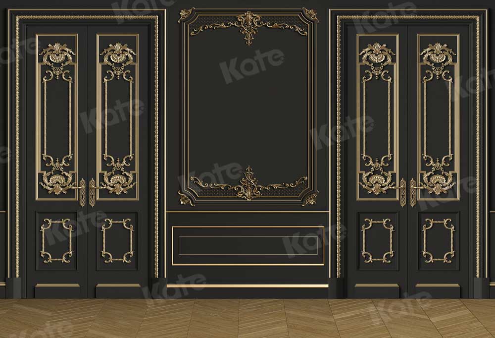 Kate Retro Wand Hintergrund gold und schwarz für die Fotografie - Kate Backdrop.de