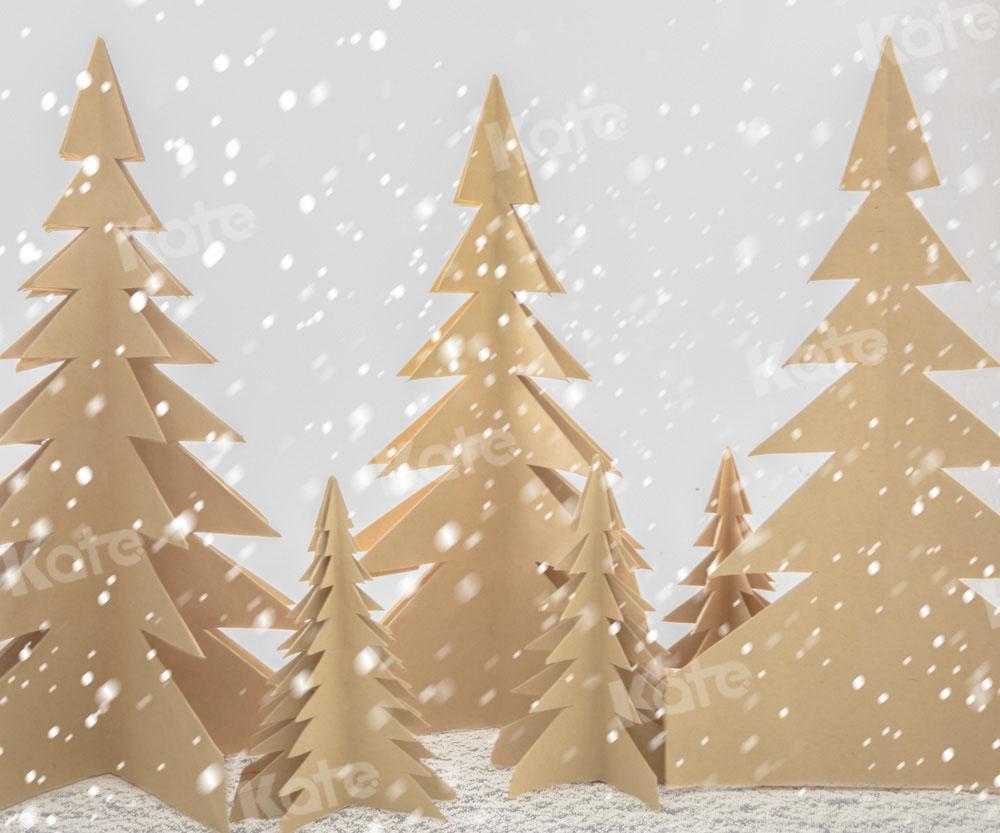 Kate Weihnachten Weihnachtsbäume Hintergrund Winterschnee von Emetselch