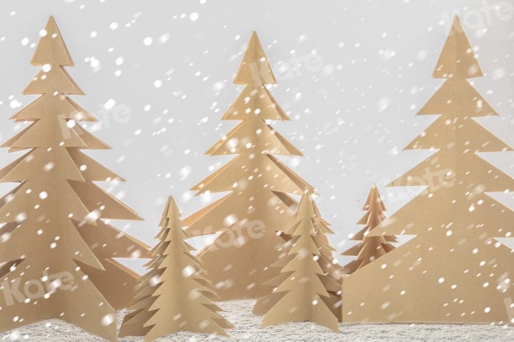 Kate Weihnachten Weihnachtsbäume Hintergrund Winterschnee von Emetselch