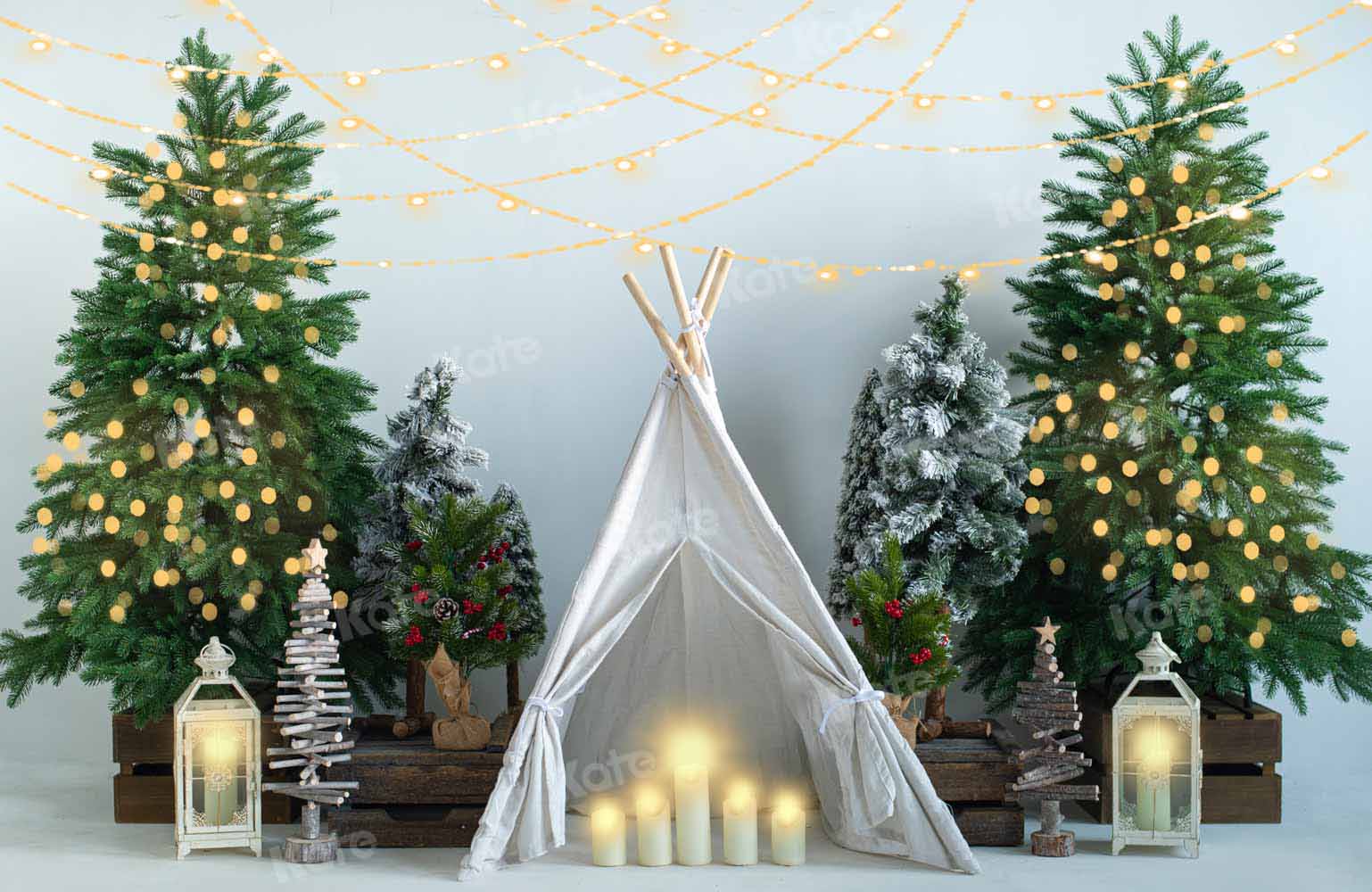 Kate Weihnachten Weihnachtsbaum Zelt Hintergrund  von Emetselch