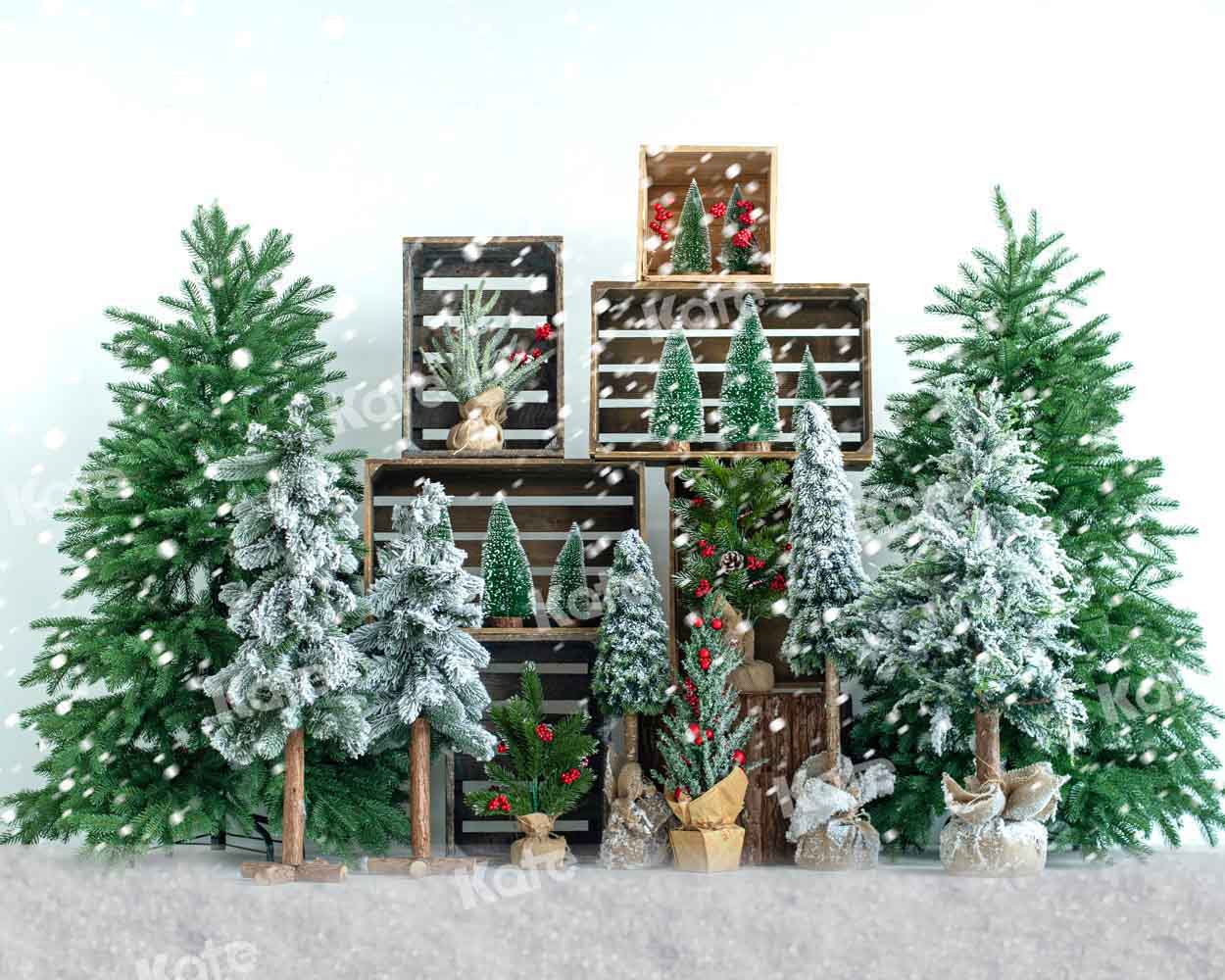 Kate Weihnachten Weihnachtsbaum Hintergrund  Schnee von Emetselch