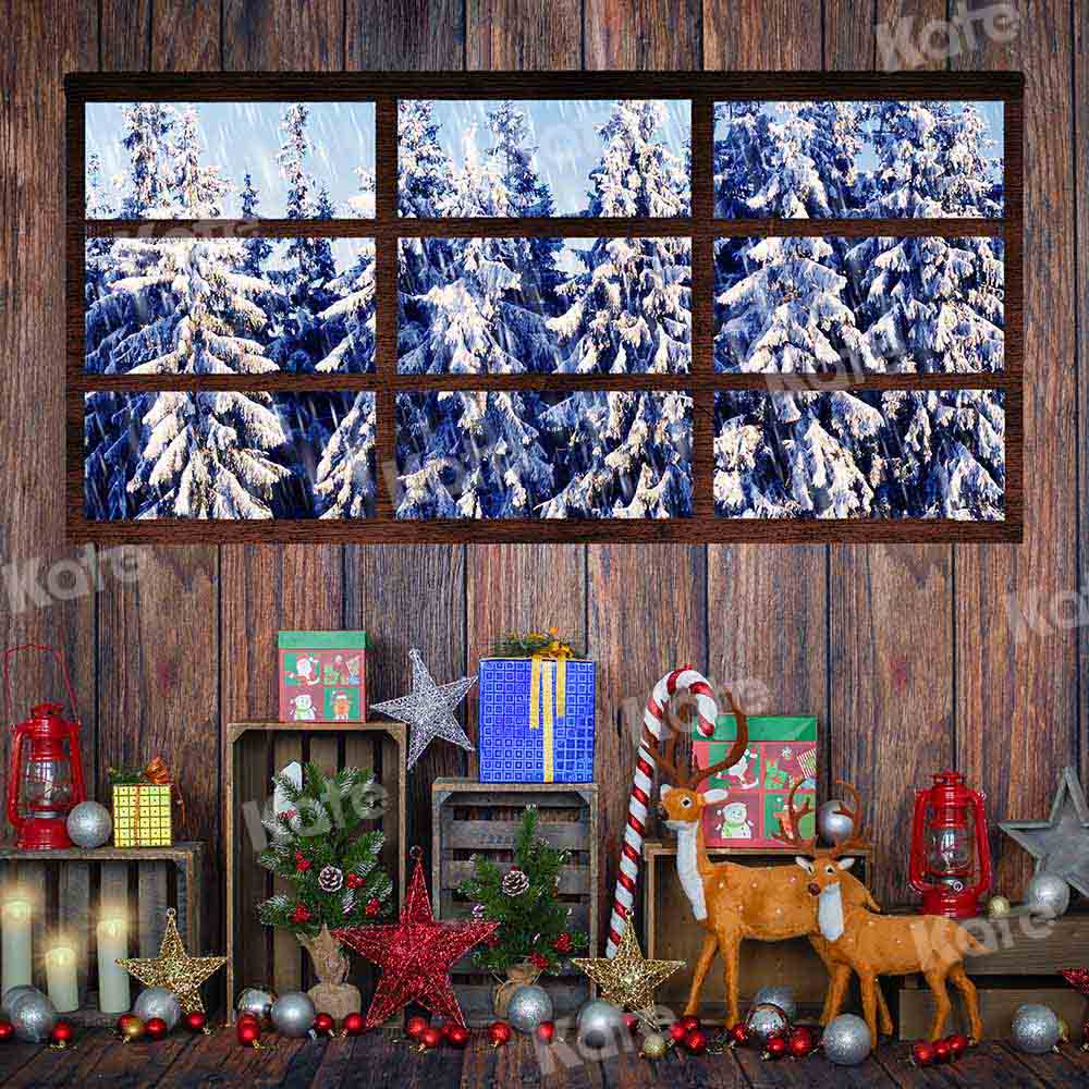 Kate Weihnachten holz Haus Hintergrund Schnee von Emetselch