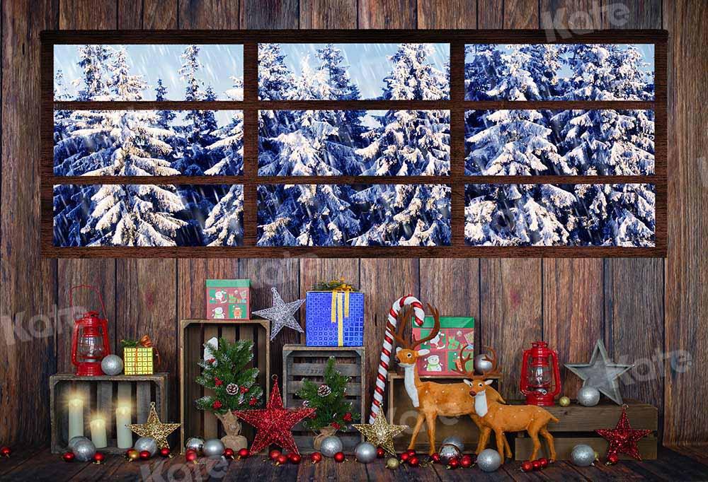 Kate Weihnachten holz Haus Hintergrund Schnee von Emetselch