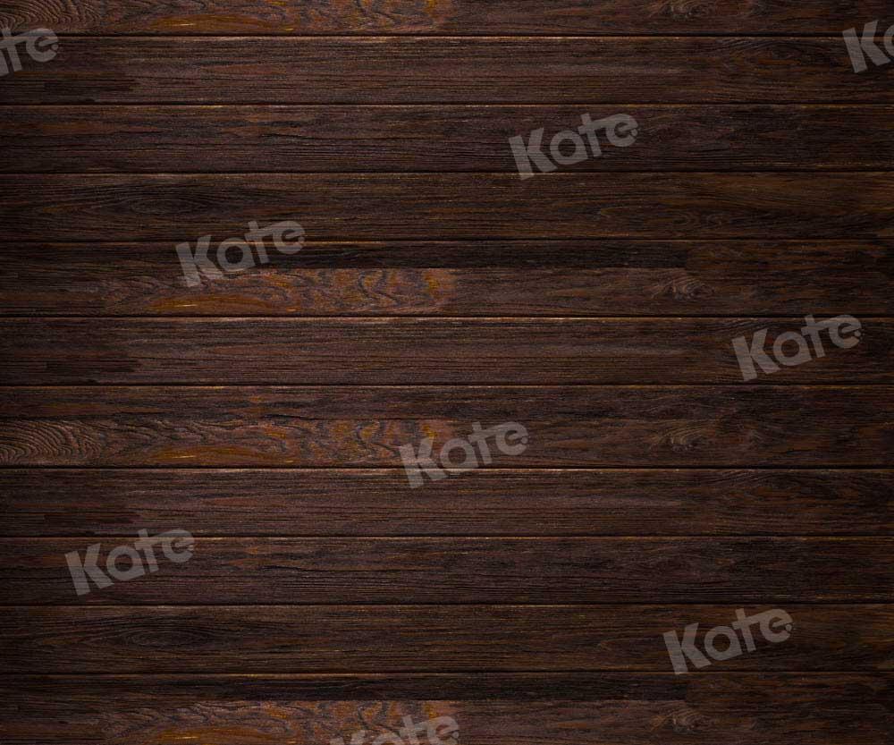 Kate Retro Holz Hintergrund Dunkelbraun von Kate