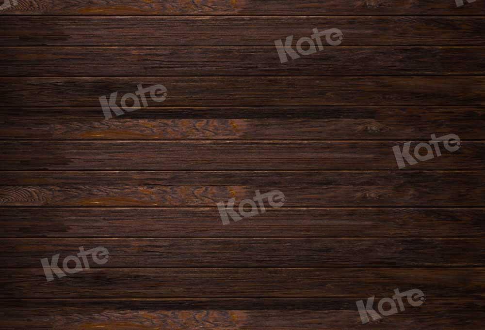 Kate Retro Holz Hintergrund Dunkelbraun von Kate