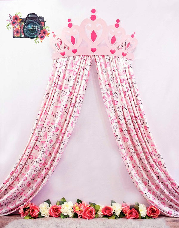Kate Prinzessin Pink Rose für Kinder Hintergrund Designed by Leann West - Kate Backdrop.de