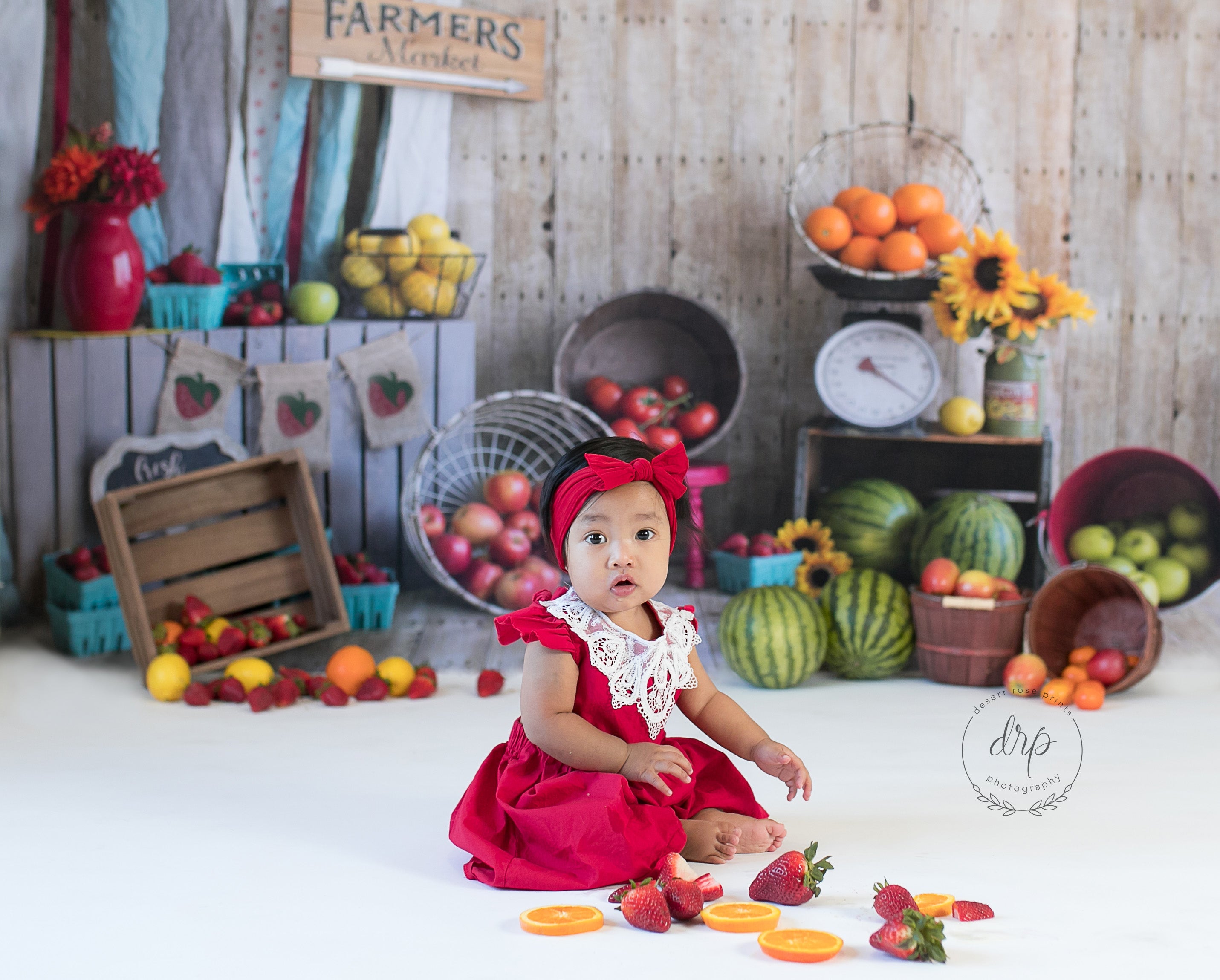 Kate Sommer Farmers Market Kulisse für Fotografie entworfen von Danette Kay Photography