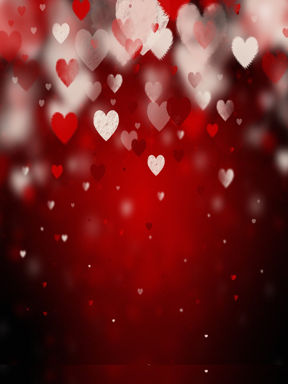 Katebackdrop：Kate Red Wall Customize Holiday Backdrops Romantic Heart-Shaped