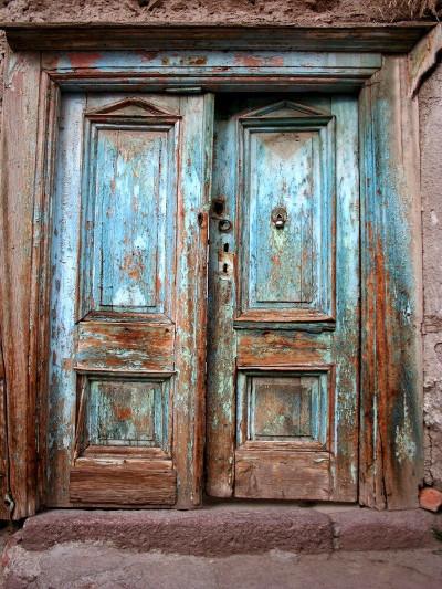 Katebackdrop：Kate Dark Background Blue Door For Photography Shooting